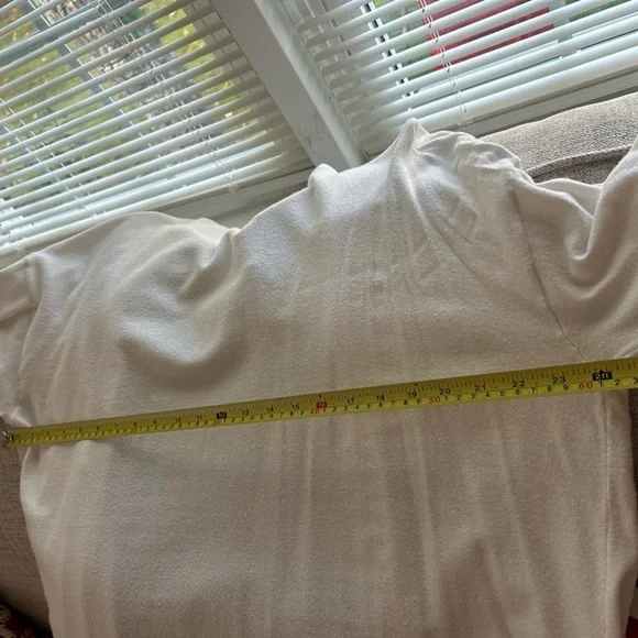 Express Long Seeve Cardigan White Long Size Large Soft Pockets - Picture 8 of 9